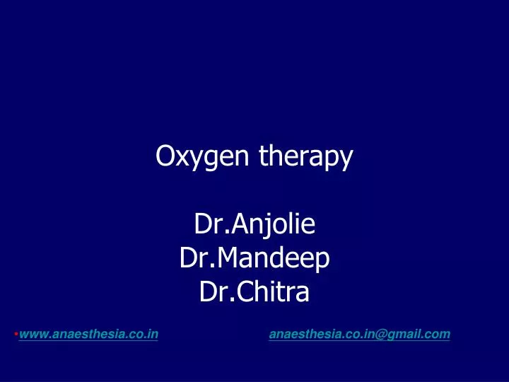 oxygen therapy dr anjolie dr mandeep dr chitra