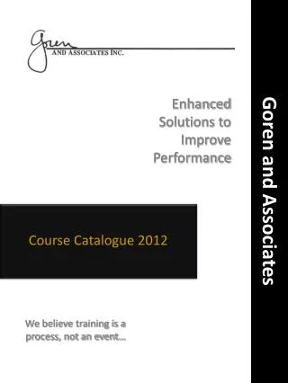 Course Catalogue 2012
