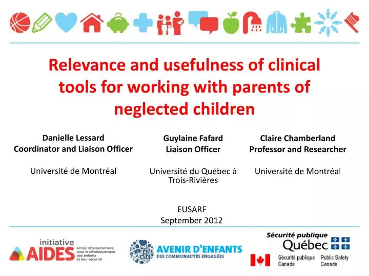relevance and usefulness of clinical tools for working with parents of neglected children