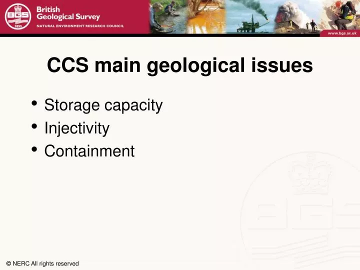 ccs main geological issues