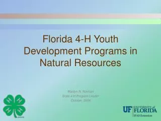 Florida 4-H Youth Development Programs in Natural Resources