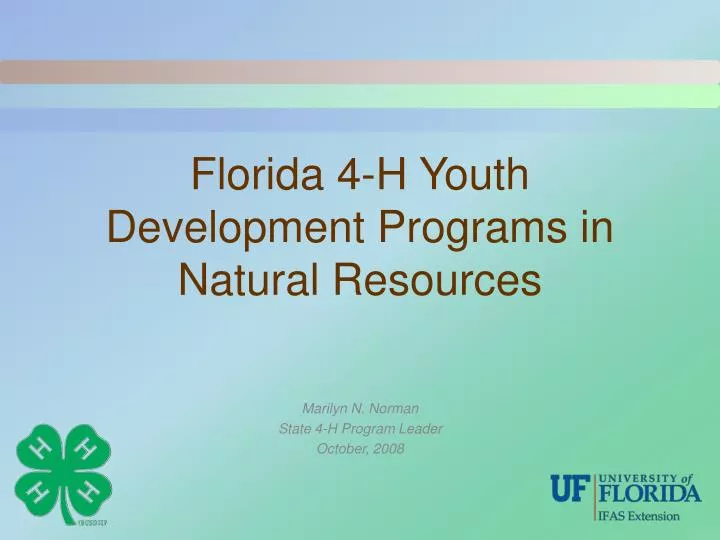 florida 4 h youth development programs in natural resources