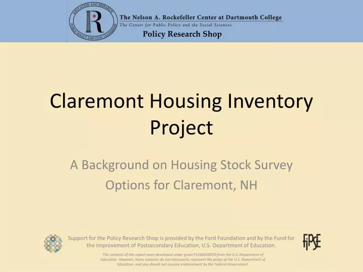 claremont housing inventory project