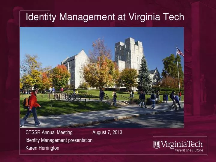identity management at virginia tech