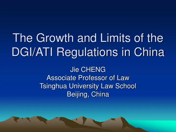 the growth and limits of the dgi ati regulations in china
