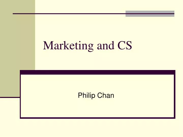 marketing and cs