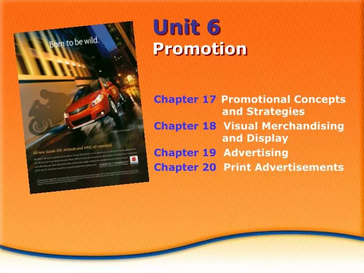 unit 6 promotion