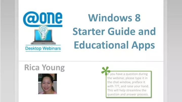 windows 8 starter guide and educational apps