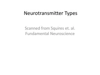 Neurotransmitter Types