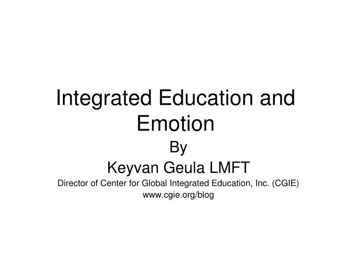 integrated education and emotion