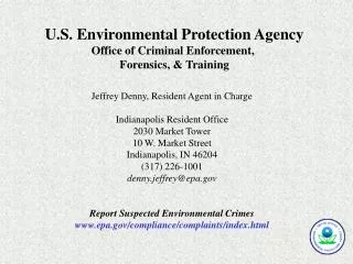U.S. Environmental Protection Agency Office of Criminal Enforcement, Forensics, &amp; Training