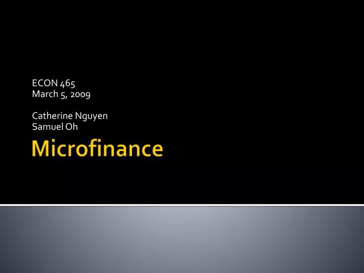 econ 465 march 5 2009 catherine nguyen samuel oh