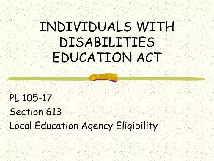 individuals with disabilities education act
