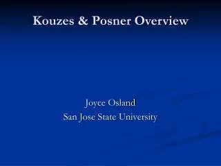 Kouzes &amp; Posner Overview