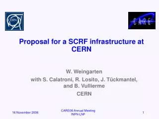 Proposal for a SCRF infrastructure at CERN