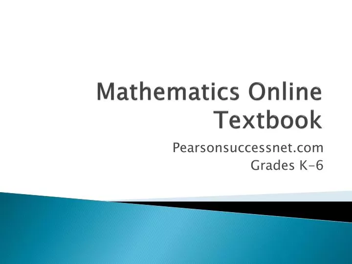 mathematics online textbook