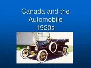 canada and the automobile 1920s