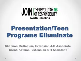 Presentation/Teen Programs Elluminate