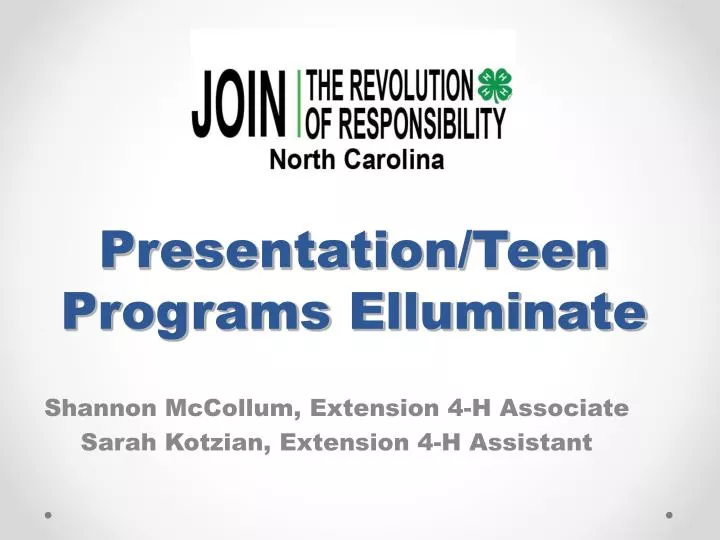 presentation teen programs elluminate