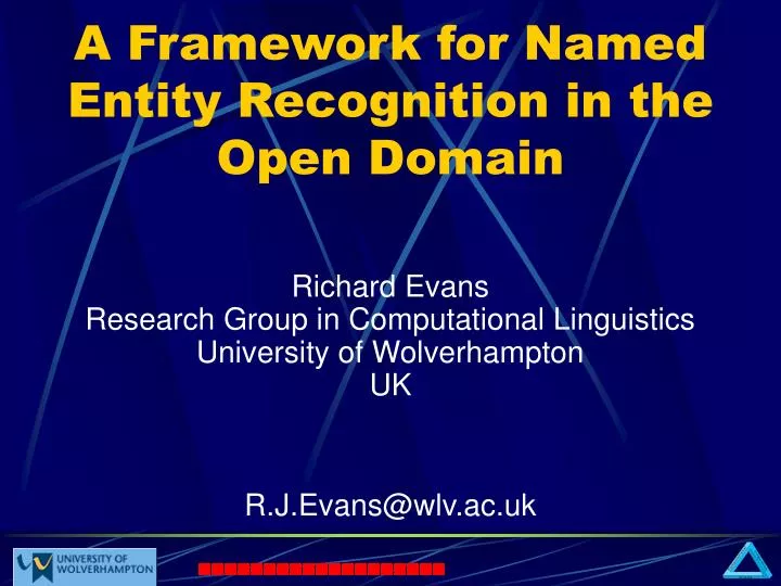 a framework for named entity recognition in the open domain