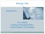 Resume Tips - slide 1
