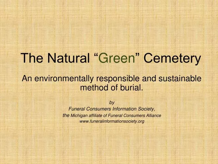 the natural green cemetery