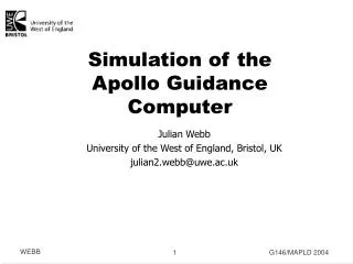 Simulation of the Apollo Guidance Computer