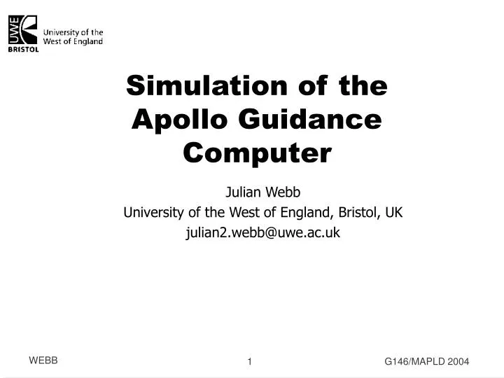 simulation of the apollo guidance computer