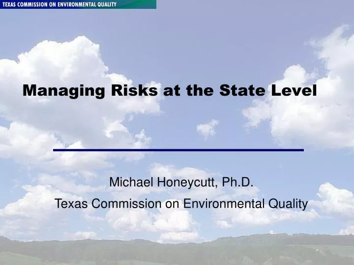 managing risks at the state level