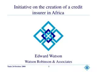 Initiative on the creation of a credit insurer in Africa
