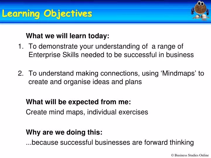 learning objectives