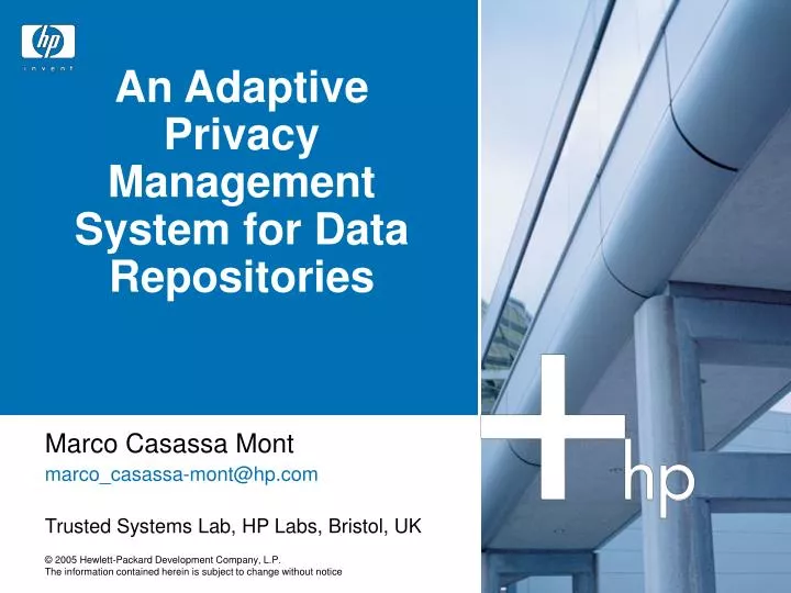an adaptive privacy management system for data repositories
