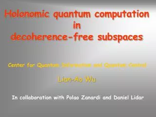 Holonomic quantum computation in decoherence-free subspaces