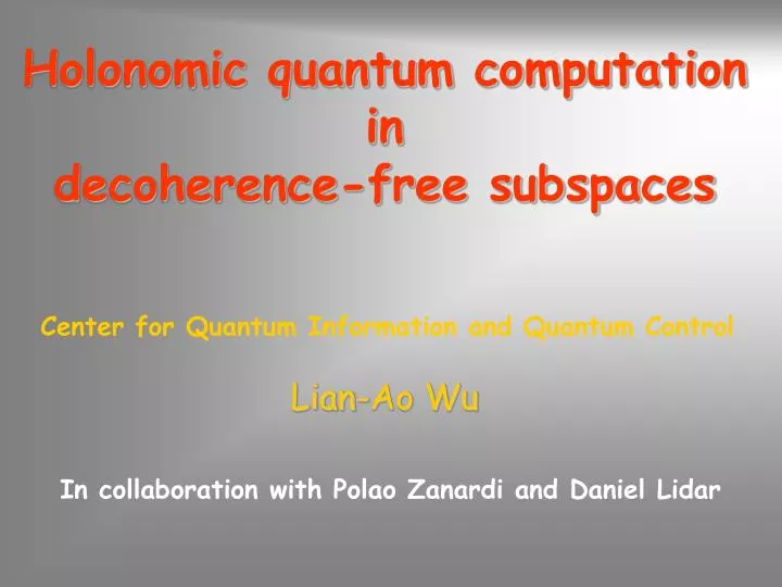 holonomic quantum computation in decoherence free subspaces