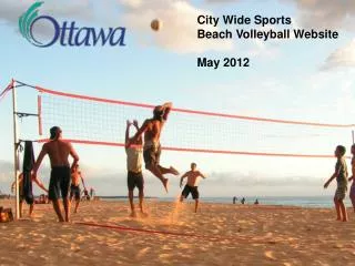 City Wide Sports Beach Volleyball Website May 2012
