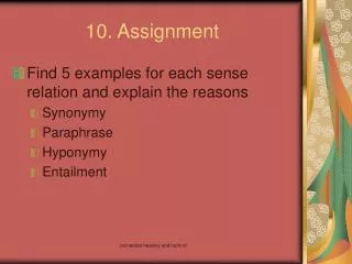 10. Assignment