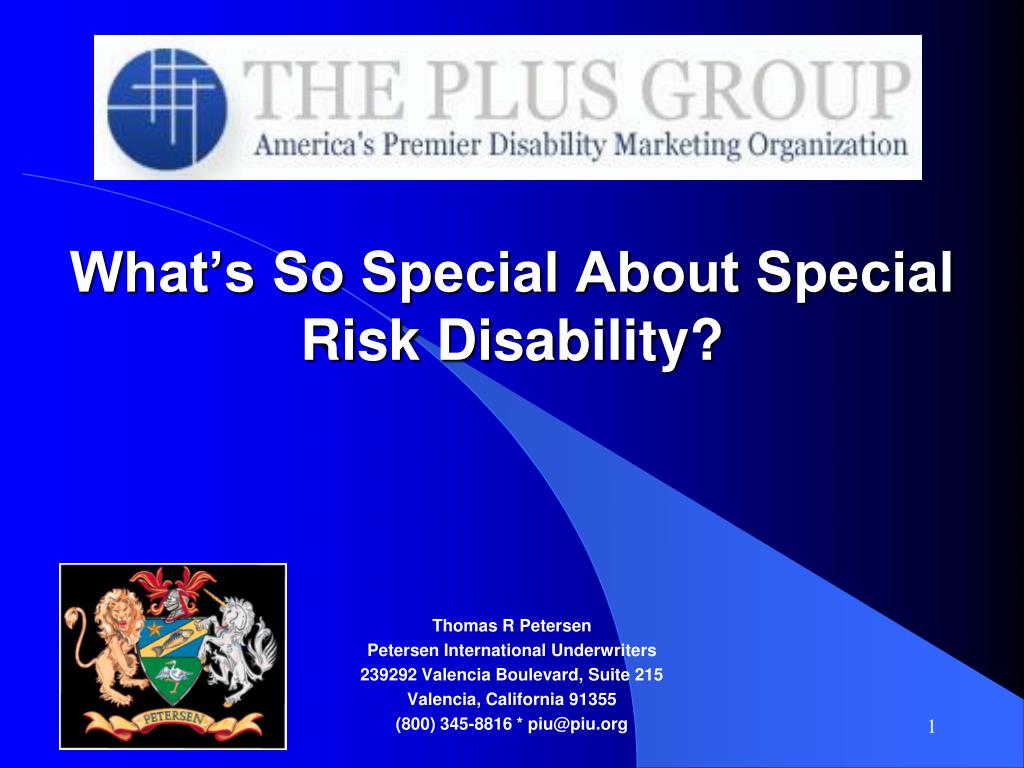 Special Risk PPT - Understanding Special Risk Disability Insurance Options ...