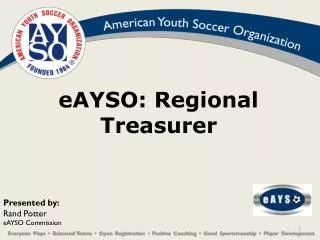 eAYSO: Regional Treasurer