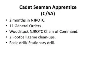 Cadet Seaman Apprentice (C/SA)