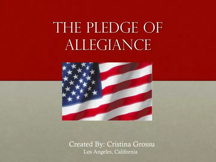 the pledge of allegiance
