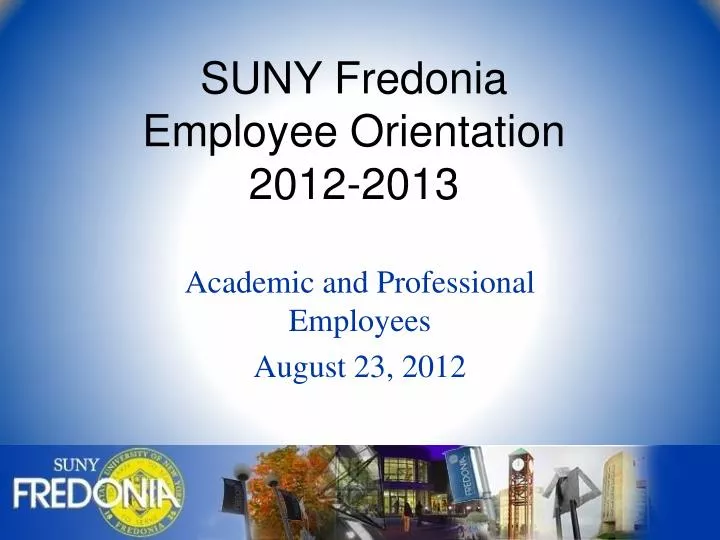 suny fredonia employee orientation 2012 2013