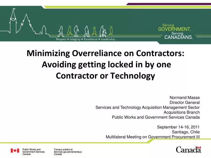 minimizing overreliance on contractors avoiding getting locked in by one contractor or technology