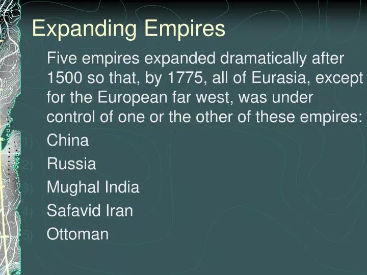 expanding empires