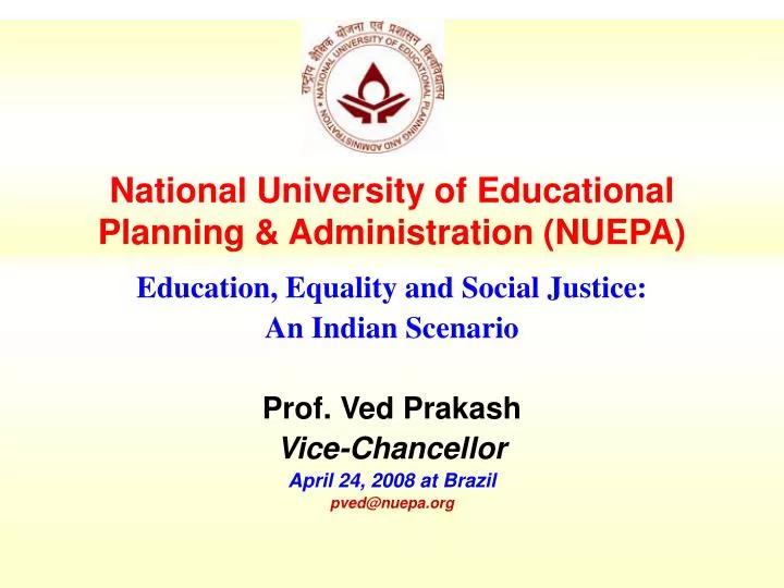 national university of educational planning administration nuepa