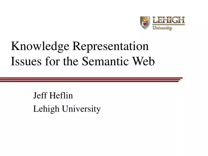 knowledge representation issues for the semantic web