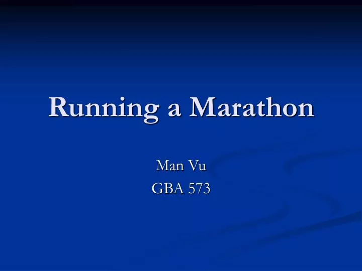 running a marathon