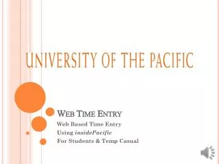 Web Time Entry