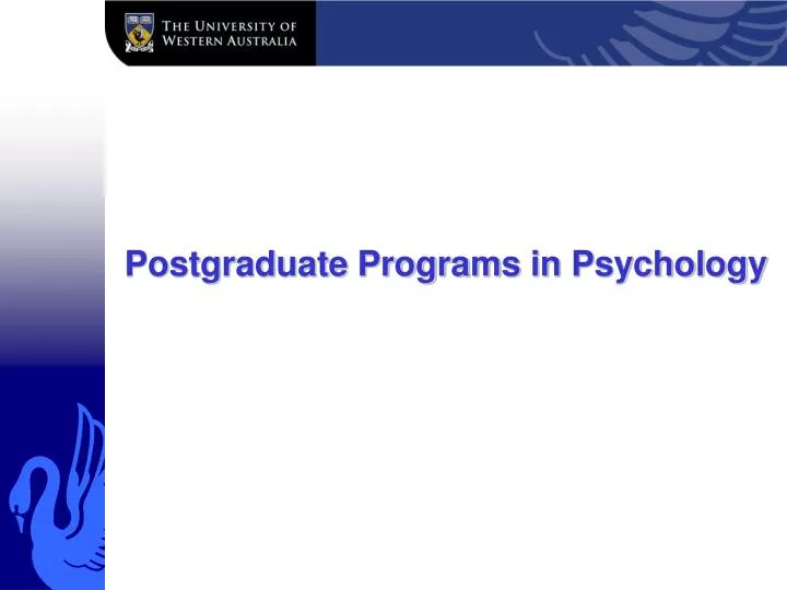 postgraduate programs in psychology
