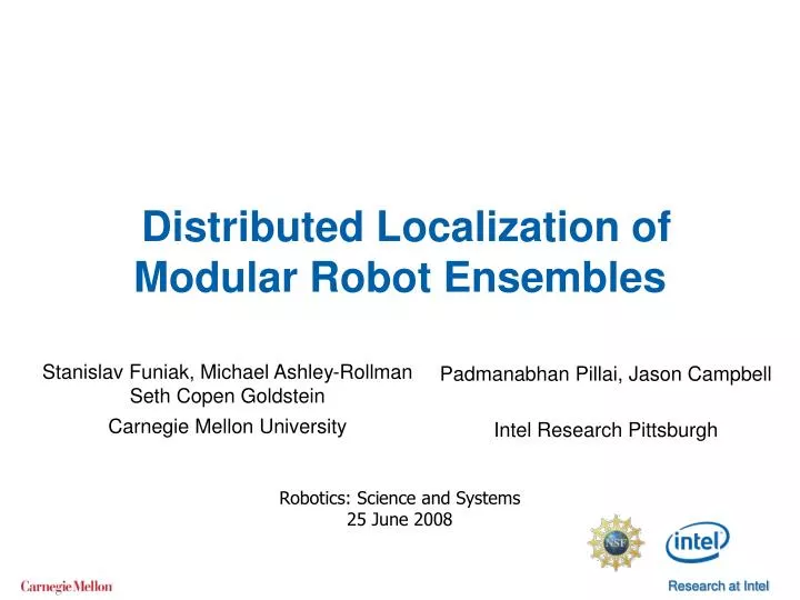 distributed localization of modular robot ensembles