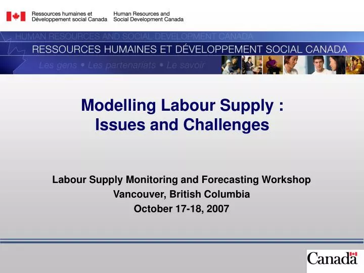 modelling labour supply issues and challenges